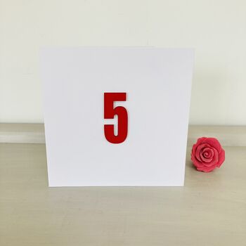 5th Handmade Birthday Card, 2 of 3