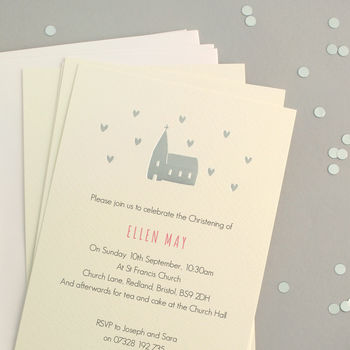 Personalised Hand Foiled Christening Invitations, 2 of 5