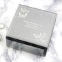 Personalised White Butterfly Diamante Glass Trinket Box, thumbnail 7 of 8