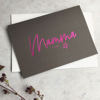 Mama Cool Metallic Pink Hot Foil Card, 2 of 3