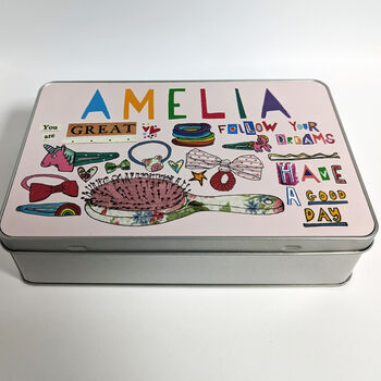 Personalised Hair Accessories Storage Tin, 4 of 5
