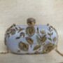 Off White Silk Oval Clutch Bag, thumbnail 3 of 10
