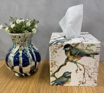 Wooden Tissue Box Cover Titmouse, 2 of 3
