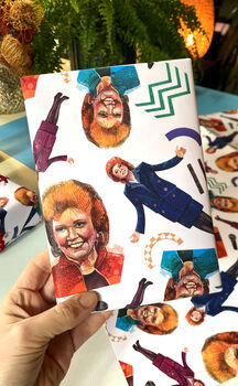 Cilla Inspired Wrapping Paper, Retro Camp 80s Gift Wrap, 5 of 12