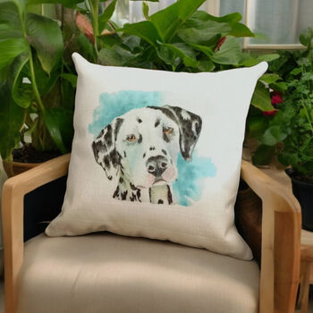 Dalmatian Soft Touch Linen Cushion, 3 of 4
