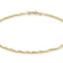 9ct Yellow Gold Diamond Cut Twist Curb Chain Bracelet, thumbnail 4 of 6