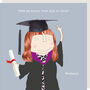 Big Brain Girl Graduation Card, thumbnail 1 of 1