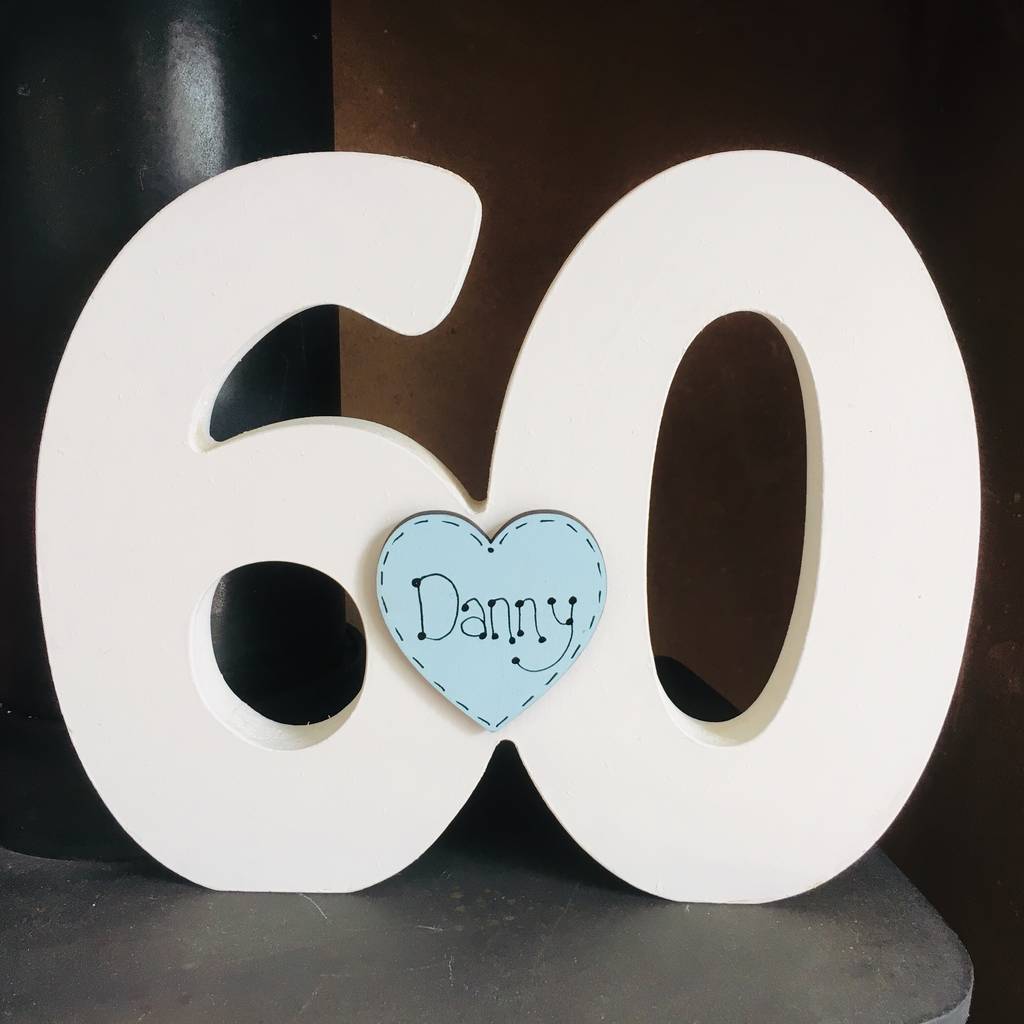 60th Birthday Freestanding Number Guest Book By Craft Heaven Designs