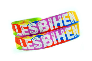 Lesbihen Bride Pride Gay/Lesbian Hen Party Wristbands, 12 of 12