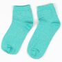 Women's Glitter Anklet Socks Turquoise, thumbnail 1 of 4