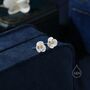 Poppy Flower Stud Earrings In Sterling Silver, thumbnail 6 of 10