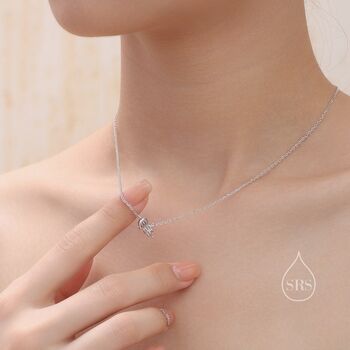Tiny Jellyfish Pendant Necklace In Sterling Silver, 2 of 11