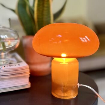 Duo Glass Lamp In Amber, 2 of 3