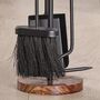 Contemporary Wood And Iron Fireplace Companion Set, thumbnail 5 of 5