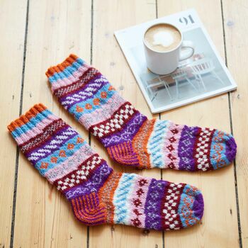 Handmade Nordic Woollen Slipper Socks, 6 of 12