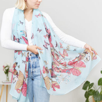 Large Butterfly Print Scarf, 2 of 6