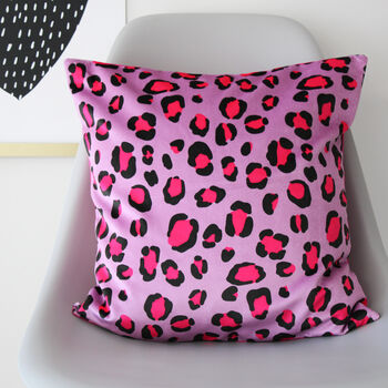 Velvet Leopard Print Cushion, 7 of 12