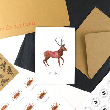 Sylvan Stag Greetings Card, 5 of 7