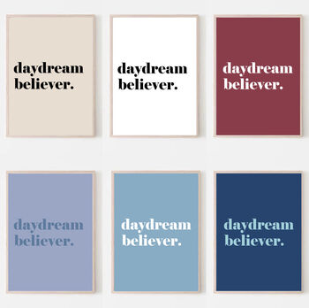 Daydream Believer Quote Positivity Art Print, 5 of 5