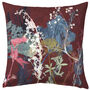 Rich Earthern Red Botanical Print Couch Cushion, thumbnail 1 of 1