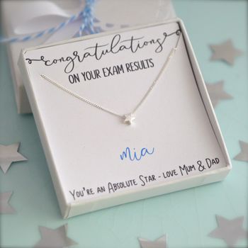 Sterling Silver Congratulations Necklace, 2 of 12