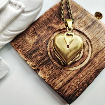 Personalized Heart Photo Album Locket Necklace, 4 of 6