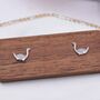 Sterling Silver Plesiosaurus Dinosaur Stud Earrings, thumbnail 1 of 11