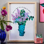 Giclée Fine Art 'Lilacs In Cactus Vase' Print, thumbnail 1 of 4