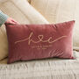 Personalised Couples Initials Velvet Cushion, thumbnail 1 of 5