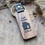 Personalised Wooden Keyring New Home Custom Gift, thumbnail 2 of 4