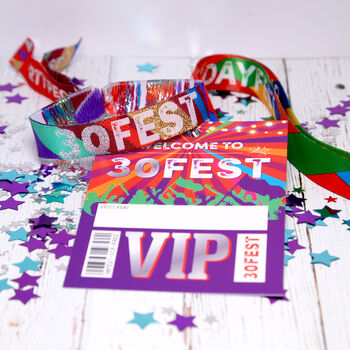 30 Fest 30th Birthday Party Vip Pass Lanyard Favours, 4 of 8
