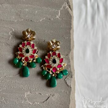 Safiya 18k Gold Plated Earrings, 2 of 4