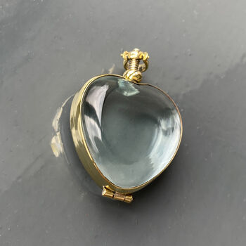 Gold Heart Locket Necklace For Gemstones, 5 of 9