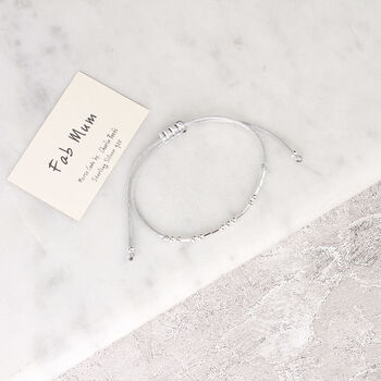 Sterling Silver Fab Mum Morse Code Bracelet, 6 of 7
