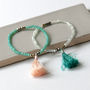 Tassel Stretch Colourful Crystal Bracelets, thumbnail 7 of 12