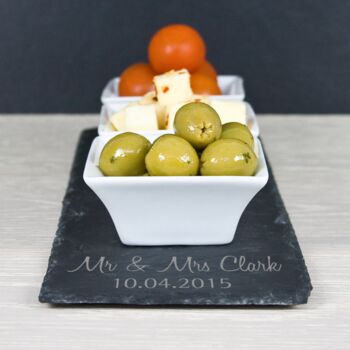 Personalised Slate Meze Serving Platter, 4 of 7