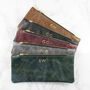 Monogrammed Luxury Leather Slimline Clutch, thumbnail 4 of 12