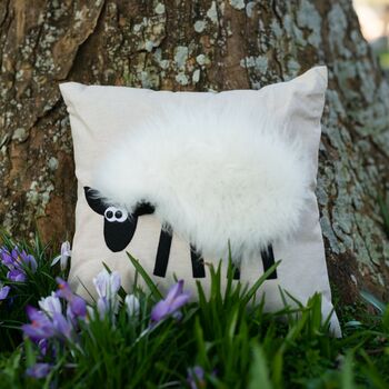 Fluffy Sheep Cushion, 4 of 12