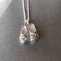 Ballet Shoes Necklace For Girls Sterling Silver, thumbnail 3 of 5