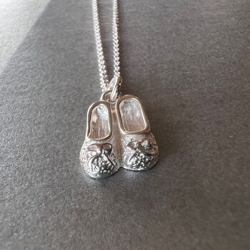 Ballet Shoes Necklace For Girls Sterling Silver, 3 of 5