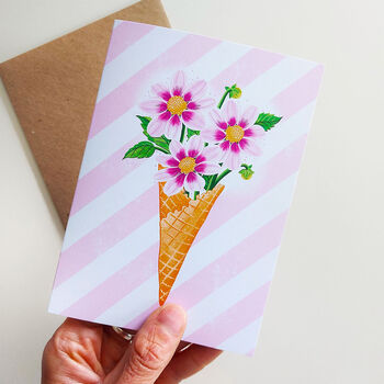 Pack Of Flower Ice Cream Greeting Cards, 3 of 12