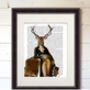 Deer And Chair Book Print, Framed Or Unframed, thumbnail 4 of 8