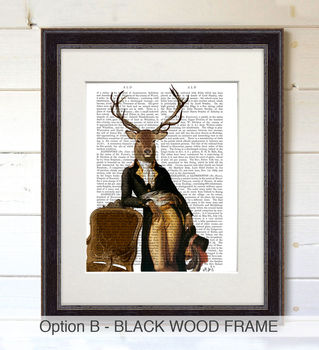 Deer And Chair Book Print, Framed Or Unframed, 4 of 8