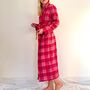 Brushed Cotton Dressing Gown In Sunset Plaid, thumbnail 5 of 7