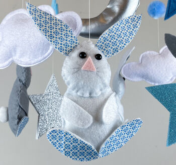 Blue Bunnies Baby Mobile, 2 of 6