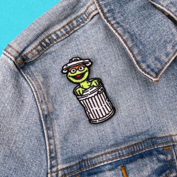 Sesame Street Oscar The Grouch Sew On Patch, 2 of 3