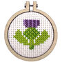 With Love From Scotland Thistle Mini Matchbox Cross Stitch Kit, thumbnail 4 of 6