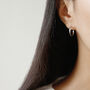 Sterling Silver Twisted Hoop Stud Earrings, thumbnail 1 of 5