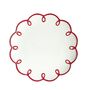 Rosy Red Scalloped Tea Plates Set Of Four, thumbnail 2 of 3