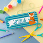 Children's Personalised Clever Fox Pencil Tin, thumbnail 1 of 6